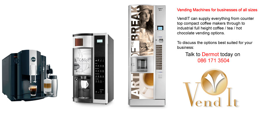 Vending Machines options for businesses of all sizes from VendIt.ie